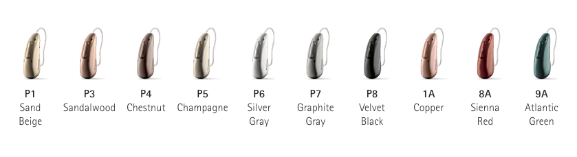 Phonak Infinio hearing aid colours