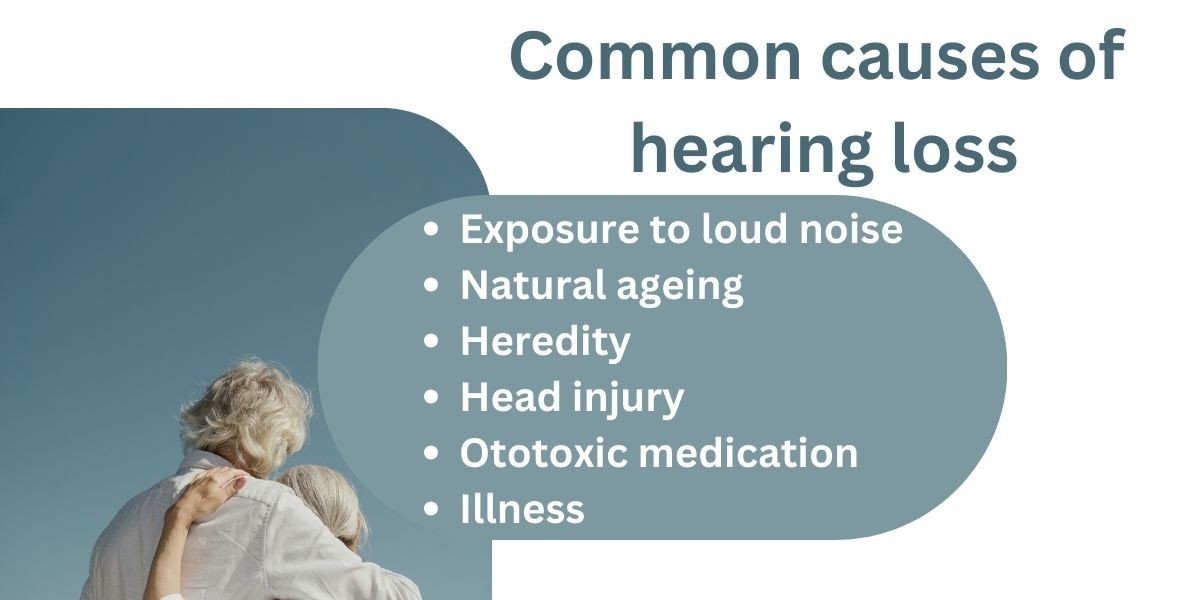 Common causes of hearing loss infographic